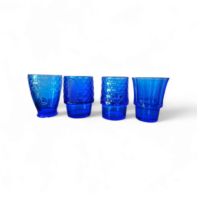 Set of 4 Stackable Koi Fish Glass Tumblers – Fashion Glass