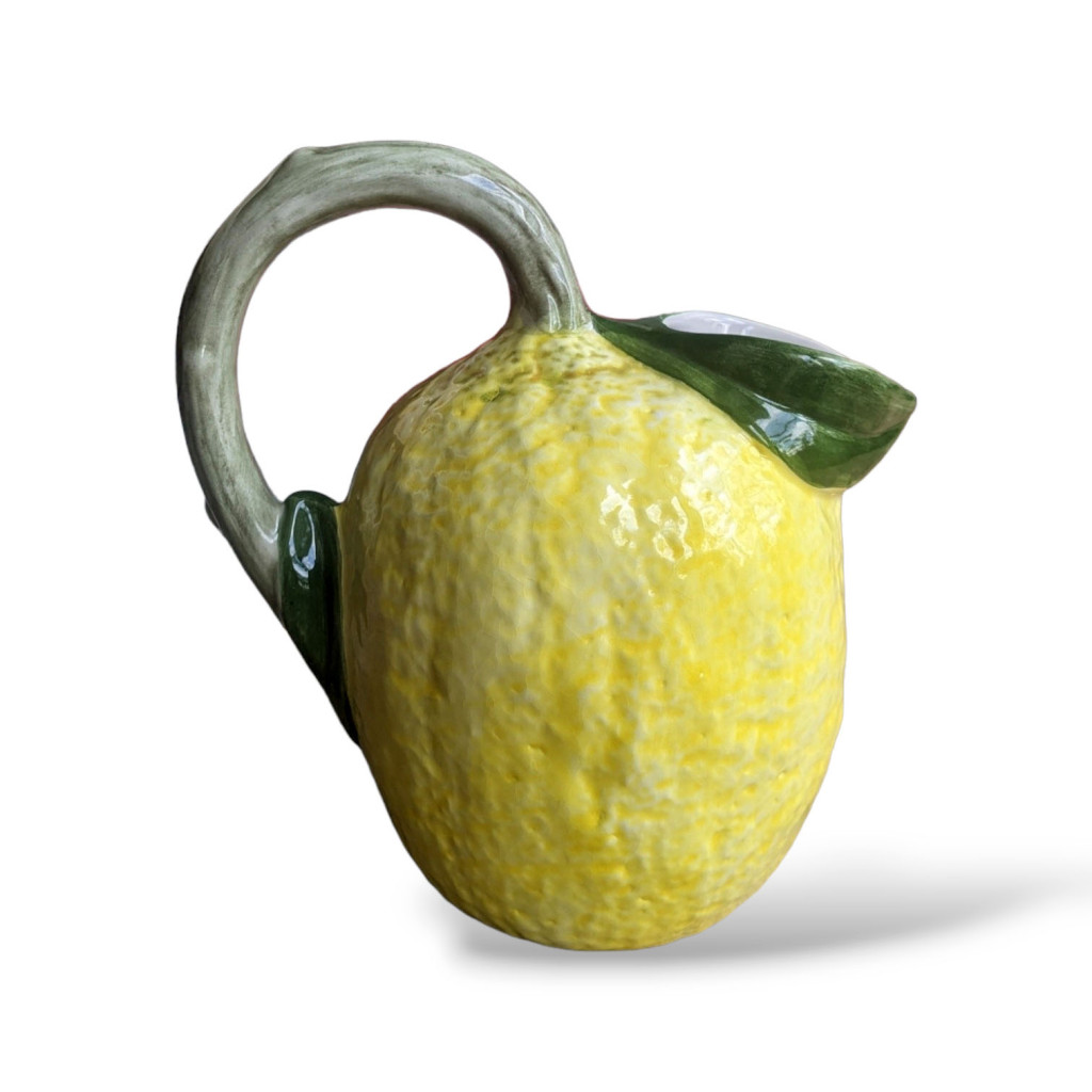 Yellow Lemon Ceramic Pitcher