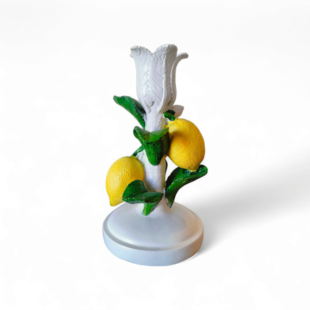 Yellow Lemon Resin Candle Holder