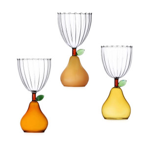 Set of 3 Pear Wine Glasses – Ichendorf Milano (Italy)
