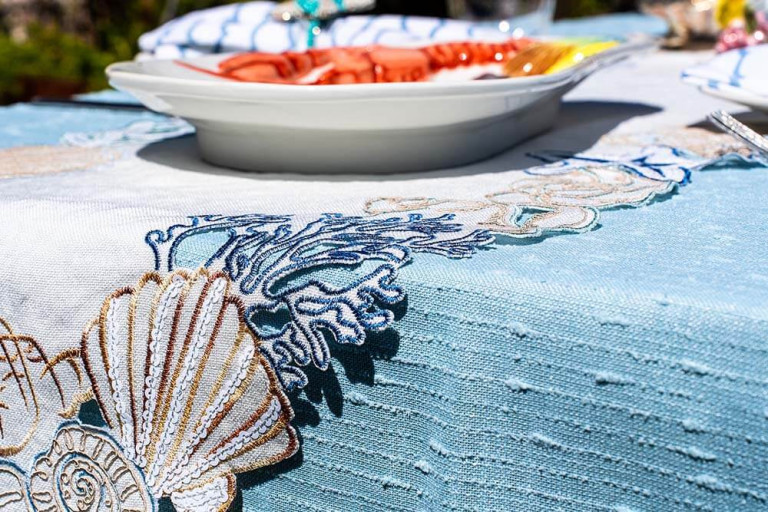 Blue Ocean Table Cloth 152 x 305cm – Laura Ashley