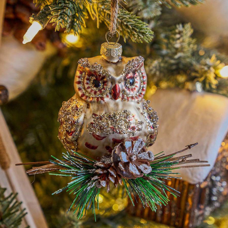 Glass Owl Ornament