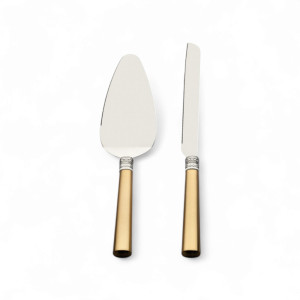 Vera Wang for Wedgwood Gold-Handled Cake Knife & Cake Server Set