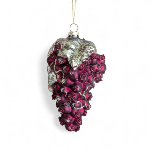 Glass Grapes 13cm Ornament