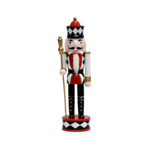 Harlequin Black and White Nutcracker 30.5cm