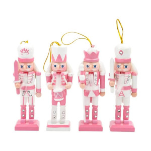 Set of 4 Pink Nutcrackers