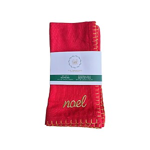 Napkin Red Embroidered8set