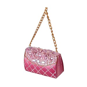 Hot Pink Glass Handbag Ornament