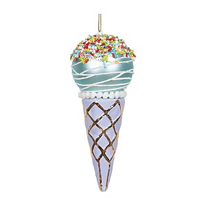 Orn Icecreamcone Blu