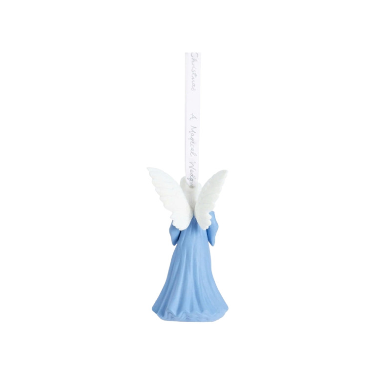 Wedgwood Blue Jasperware Porcelain Angel Christmas Ornament