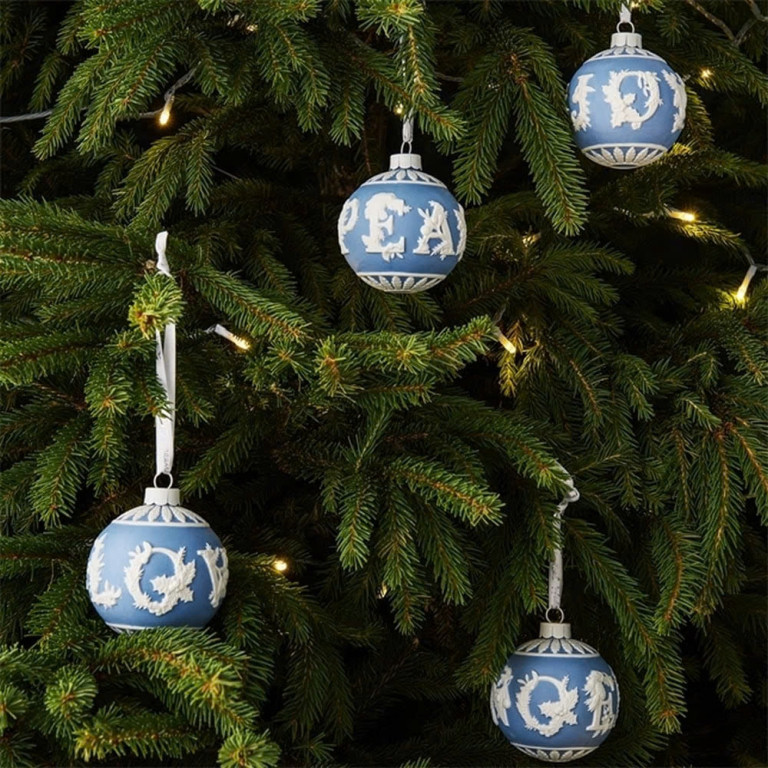 Wedgwood Blue Jasperware Porcelain Baubles