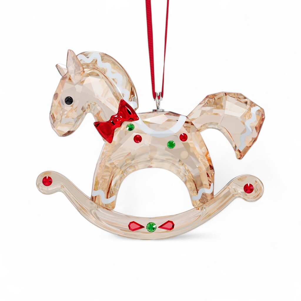 Colored Crystal Rocking Horse Ornament