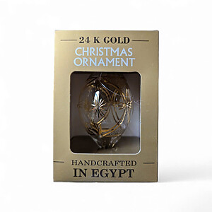 Premium Glass Ornament with 24K Gold Engraved – Handcrafted in Egypt