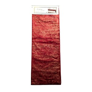 Red Velvet Table Runner with Gold Metallic Shine, 41cm x 220cm – Celebrity Home (US) Brand