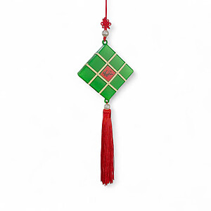 Chung Cake Charm with Red Tassle