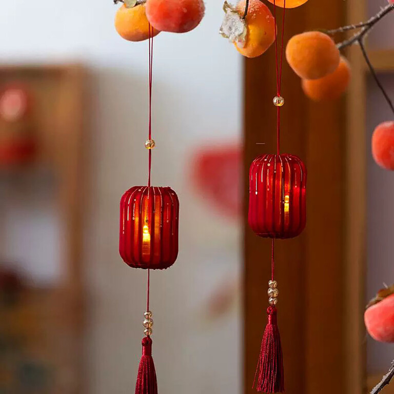 Fabric lantern charm with LED