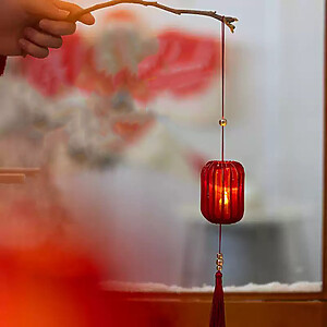 Fabric lantern charm with LED