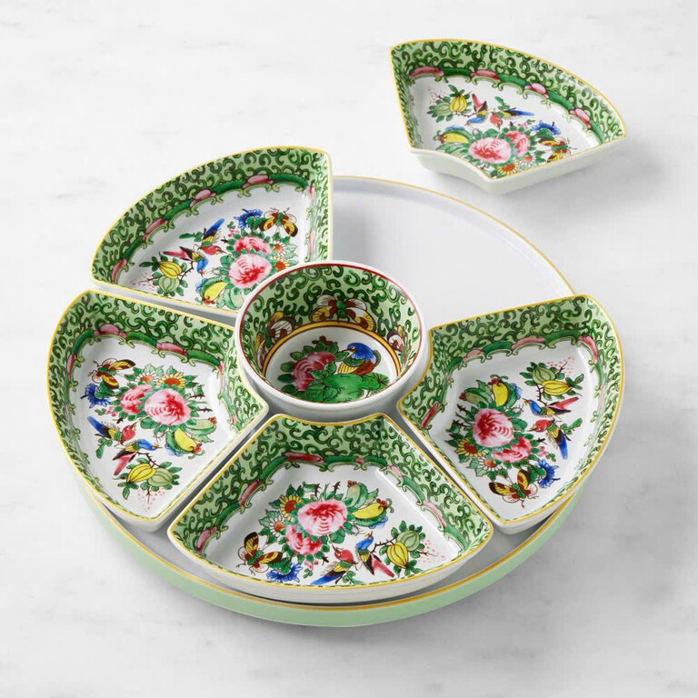 Rotating Porcelain Candy Tray in Famille Rose Style – Williams Sonoma (USA)